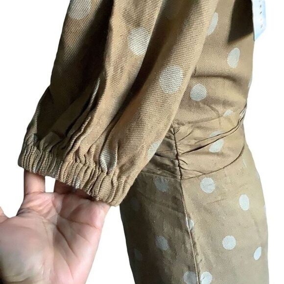 SAINTS + SECRETS Puff Sleeves Flattering Polkadot Mini Dress - Picture 8 of 11